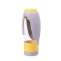 Manufacturer wholesale foldable dog water bottle with food storage