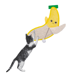 Manufacturer wholesale fruit design sisal cat scratcher mat with hook