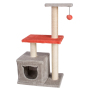 Manufacturer OEM luxurious short plush sisal post cat scratcher house