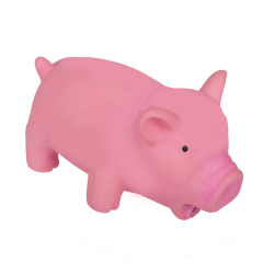 wholesale manufacturer free samples chew pink color pig dog latex toy