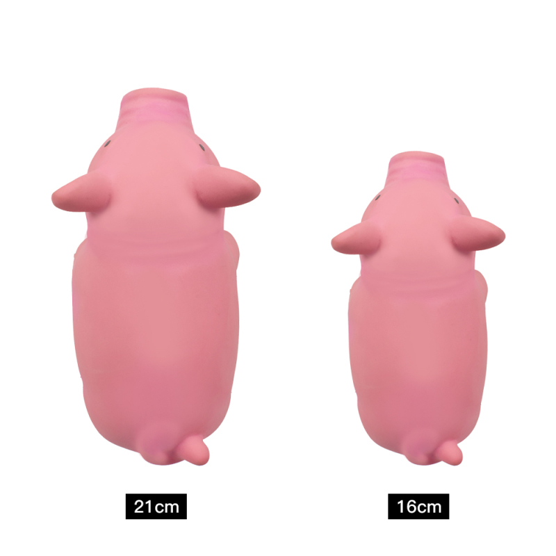 wholesale manufacturer free samples chew pink color pig dog latex toy