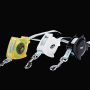 wholesale manufacturer custom black white yellow automatic nylon metal extendable pet retractable dog leash