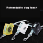 wholesale manufacturer custom black white yellow automatic nylon metal extendable pet retractable dog leash