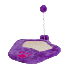 indoor small purple happy pet cat small trees with paw