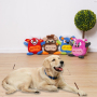 Manufacturer wholesale functional squeaky tpr teeth dog feeder plush toys