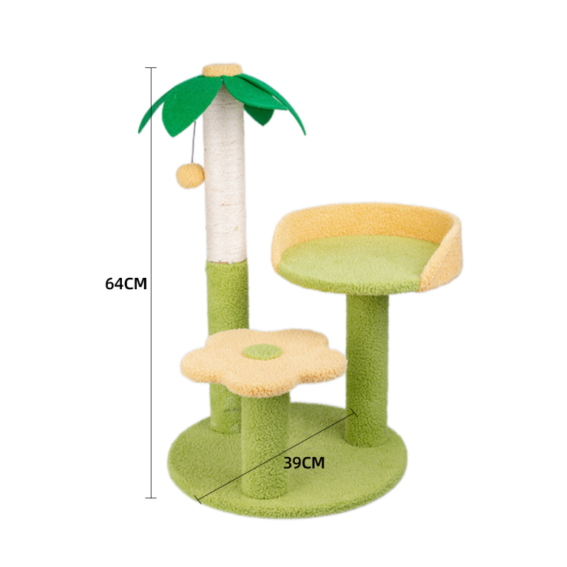 Manufacturer Wholesale Sisal Short Plush Cat Flower Tree