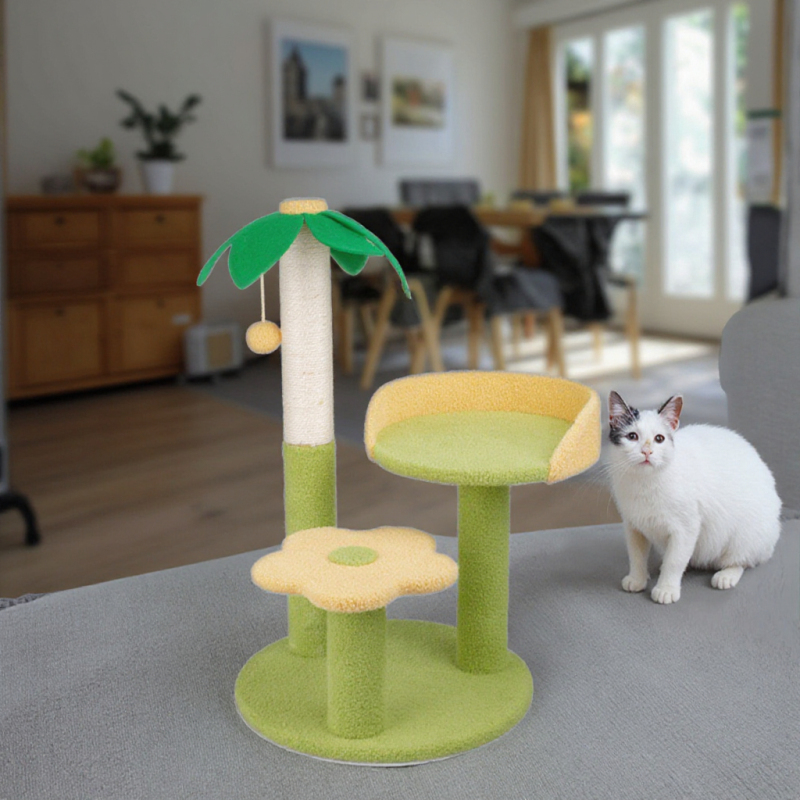Manufacturer Wholesale Sisal Short Plush Cat Flower Tree