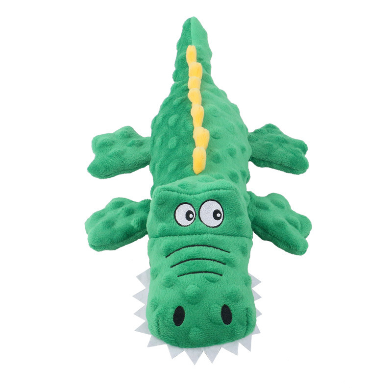 Manufacturer wholesale crocodile design dog plush toys green blue purple