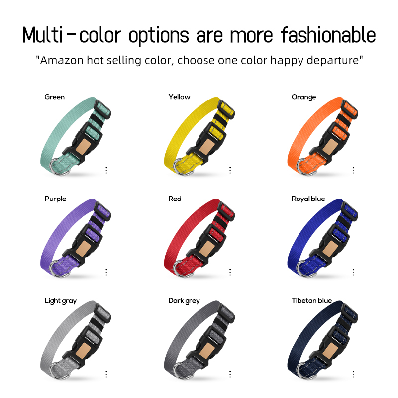 Wholesale Nylon Custom Logo Pet ID Luxury Dog Neck Collar