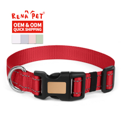 Wholesale Nylon Custom Logo Pet ID Luxury Dog Neck Collar