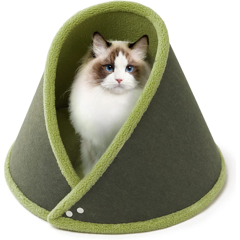 Manufacturer wholesale felt short plush cat warm bed