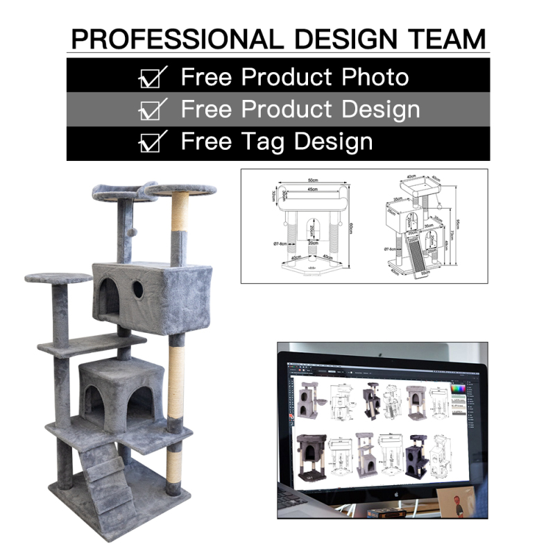 Manufacturer Wholesale Sisal Grey Pet Products Cat Tree
