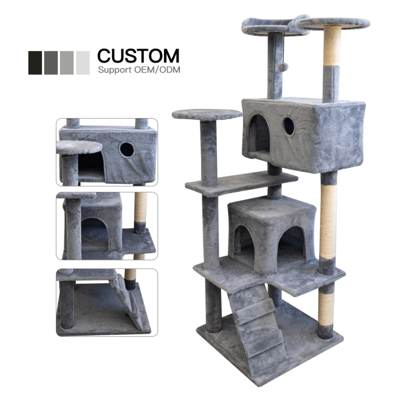 Manufacturer Wholesale Sisal Grey Pet Products Cat Tree
