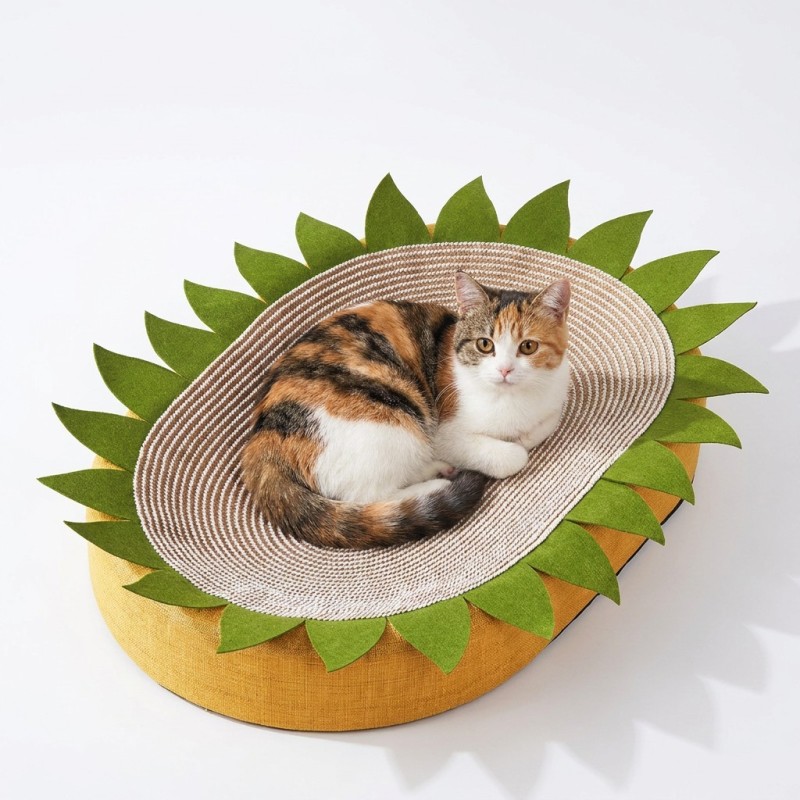 Wholesale Round Oval Shape Sisal Cat Bed Scratcher