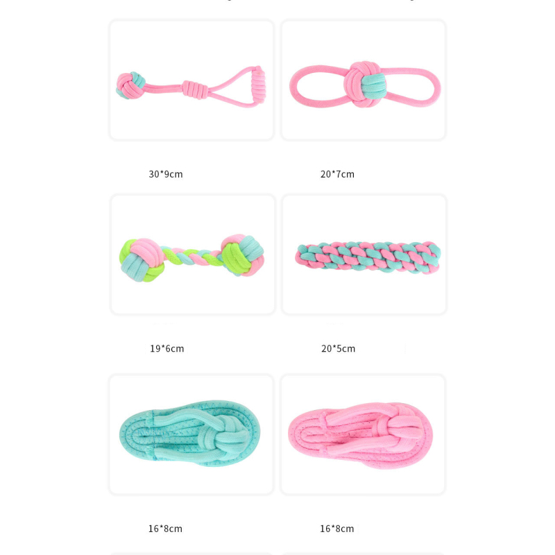 Manufacturer wholesale chew pink dog rope toys set
