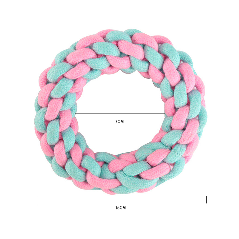 Manufacturer wholesale chew pink dog rope toys set