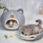 Wholesale Foldable Warm Detachable Washable Cat House Bed