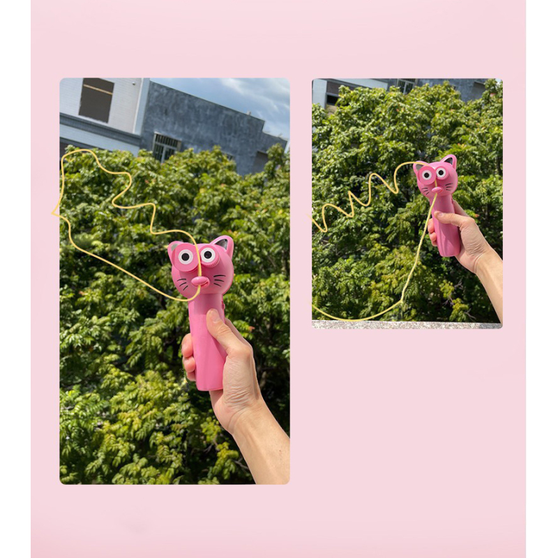 Manufacturer wholesale blue pink string teaser cat launcher toy