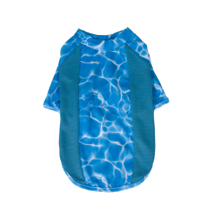 Manufacturer wholesale breathable dog t shirt blue color OEM