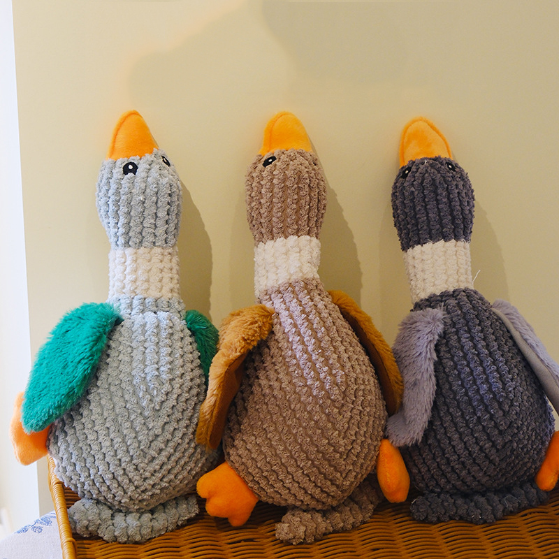 Wholesale Cute Duck Design Squeaky Chew Dog Plush Toy