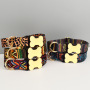 Wholesale Custom Logo Multi Pattern Dog Collar and Leash Set With Tag