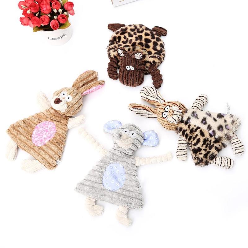Manufacturer wholesale corduroy cute squeaky rabbit hippopotamus mouse dog toy plush
