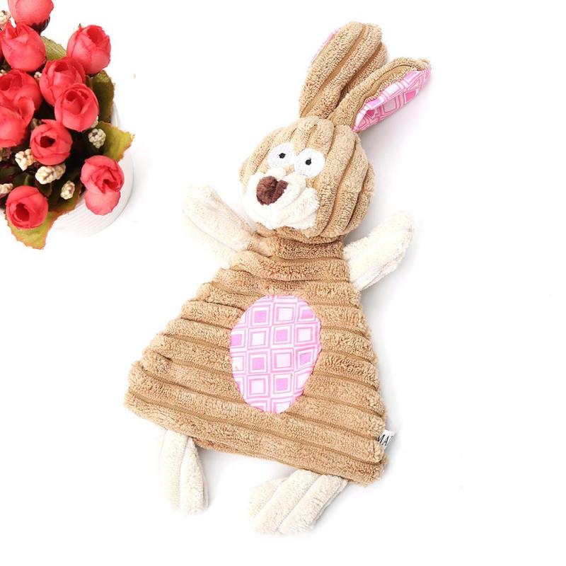 Manufacturer wholesale corduroy cute squeaky rabbit hippopotamus mouse dog toy plush