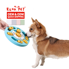 Wholesale Plastic Round Washable Food Feeder Dog Puzzle Toy