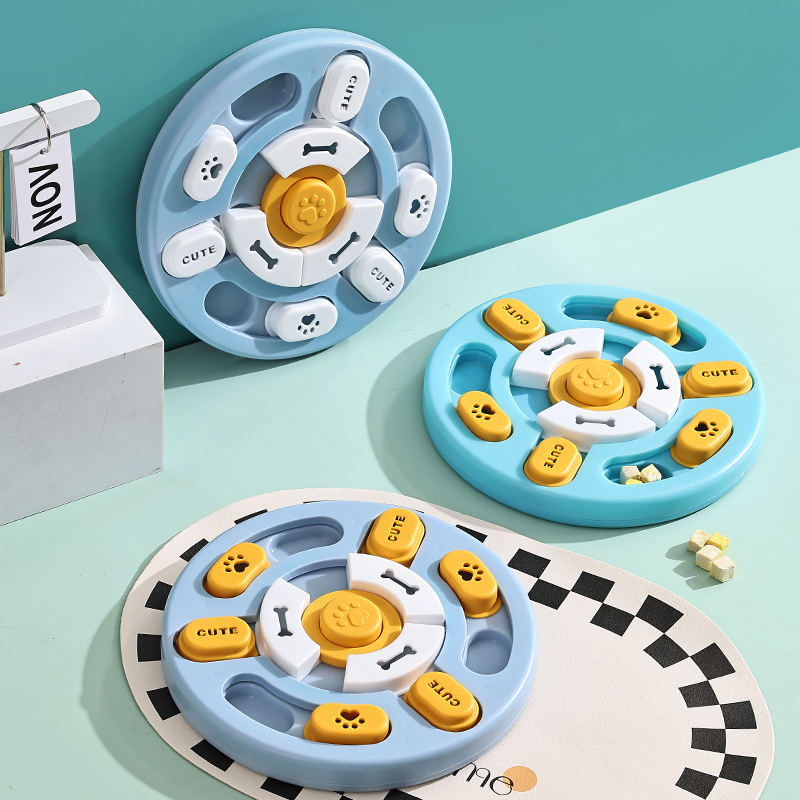 Wholesale Plastic Round Washable Food Feeder Dog Puzzle Toy