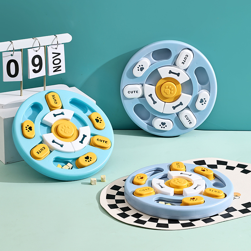 Wholesale Plastic Round Washable Food Feeder Dog Puzzle Toy