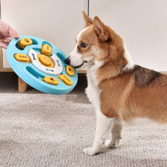 Wholesale Plastic Round Washable Food Feeder Dog Puzzle Toy