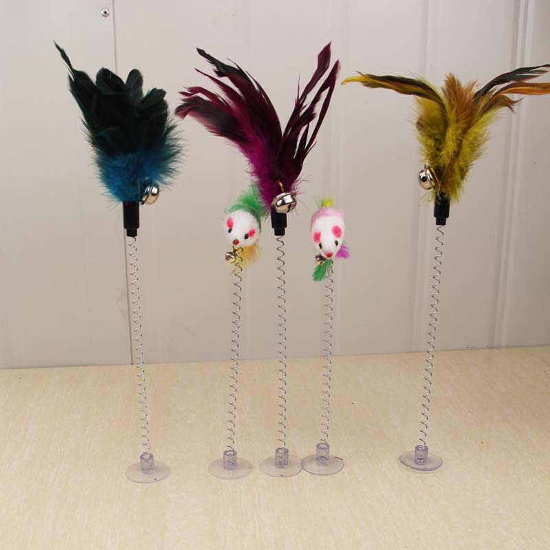 Manufacturer wholesale feather mouse cat toy sucker
