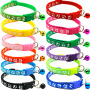 Manufacturer wholesale multi-colors adjustable nylon paw print cat dog collar with bell