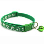 Manufacturer wholesale multi-colors adjustable nylon paw print cat dog collar with bell