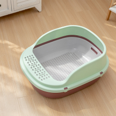 Manufacturer wholesale plastic cat litter tray box with shovel