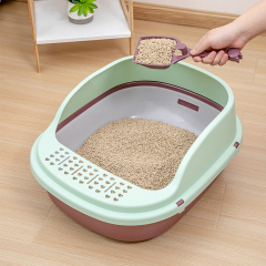 Manufacturer wholesale plastic cat litter tray box with shovel