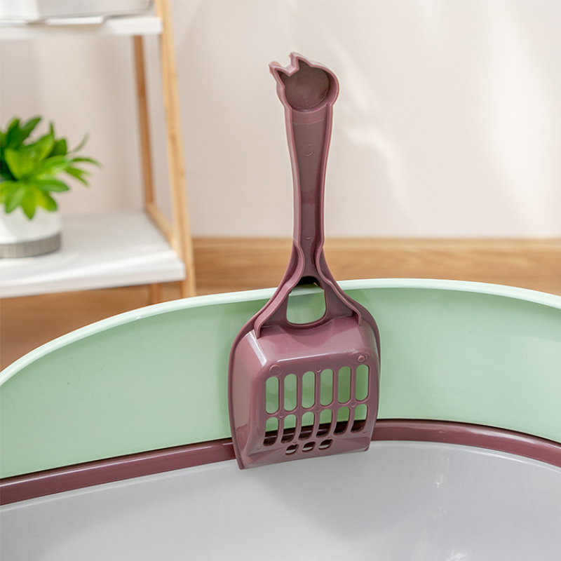 Manufacturer wholesale plastic cat litter tray box with shovel
