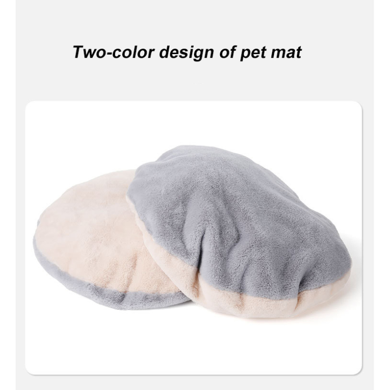 Manufacturer wholesale soft grey blue red removable mat small dog cat bed round