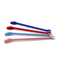 Manufacturer wholesale plastic double large small pet dog toothbrush