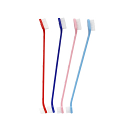 Manufacturer wholesale plastic double large small pet dog toothbrush