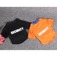 Manufacturer wholesale OEM custom logo black orange cotton breathable summer dog clothes pet dog t shirt