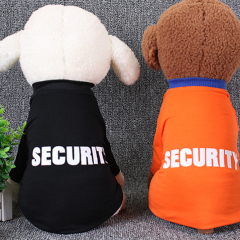 Manufacturer wholesale OEM custom logo black orange cotton breathable summer dog clothes pet dog t shirt