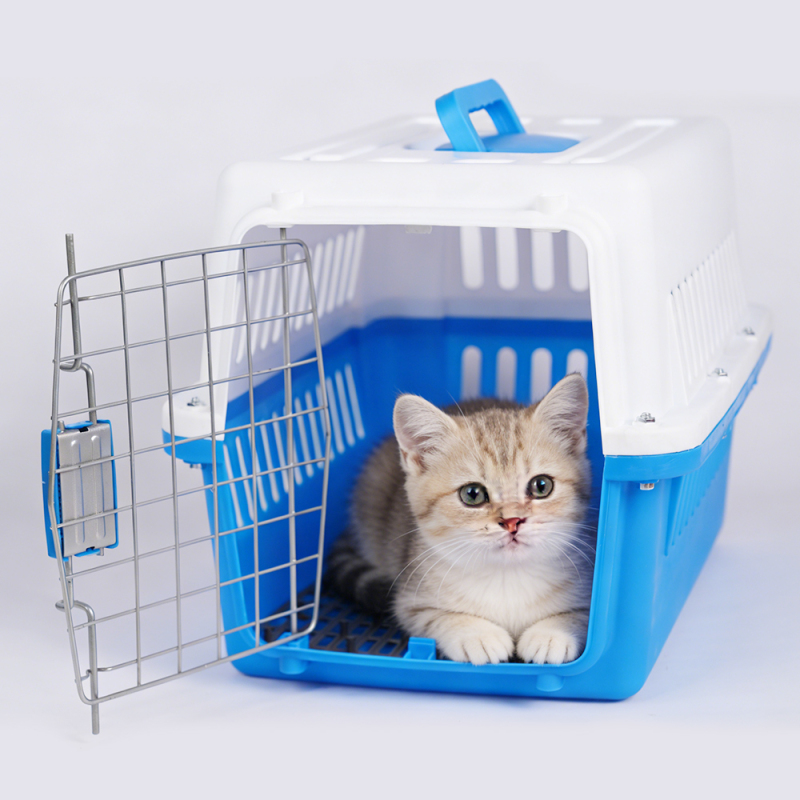 Wholesale Cheap Portable Breathable Plastic Cat Dog Pet Carrier Cage