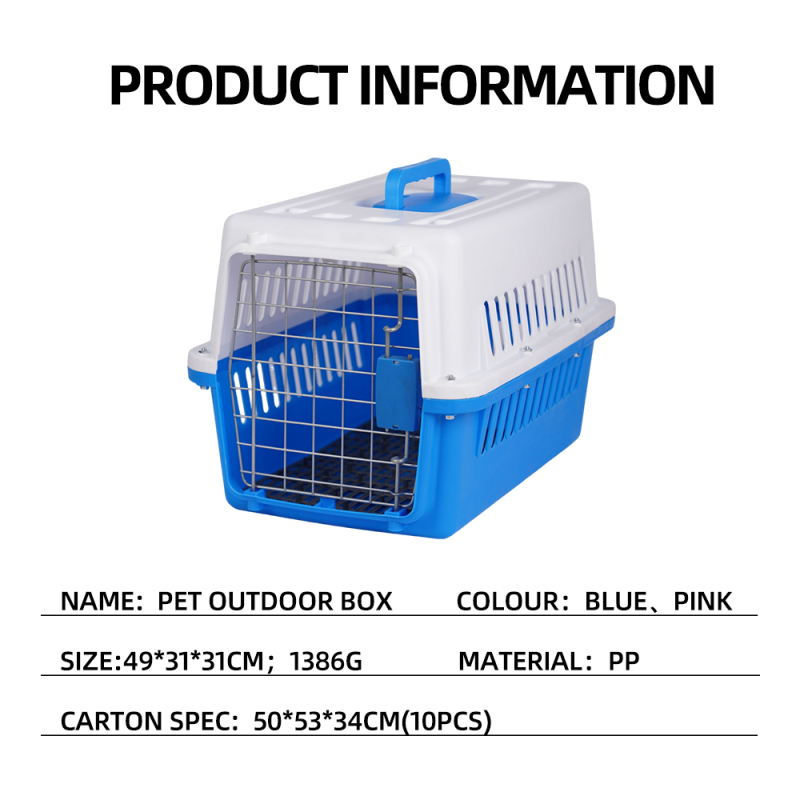 Wholesale Cheap Portable Breathable Plastic Cat Dog Pet Carrier Cage