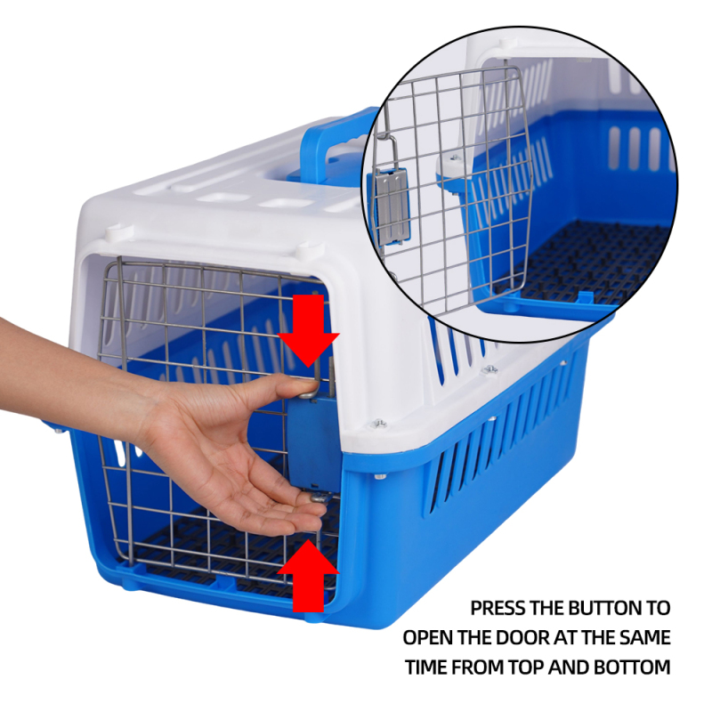 Wholesale Cheap Portable Breathable Plastic Cat Dog Pet Carrier Cage