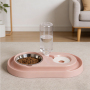 Wholesale Stainless Steel Plastic Cat Dog Bowl with Bottle Dispenser
