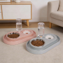 Wholesale Stainless Steel Plastic Cat Dog Bowl with Bottle Dispenser