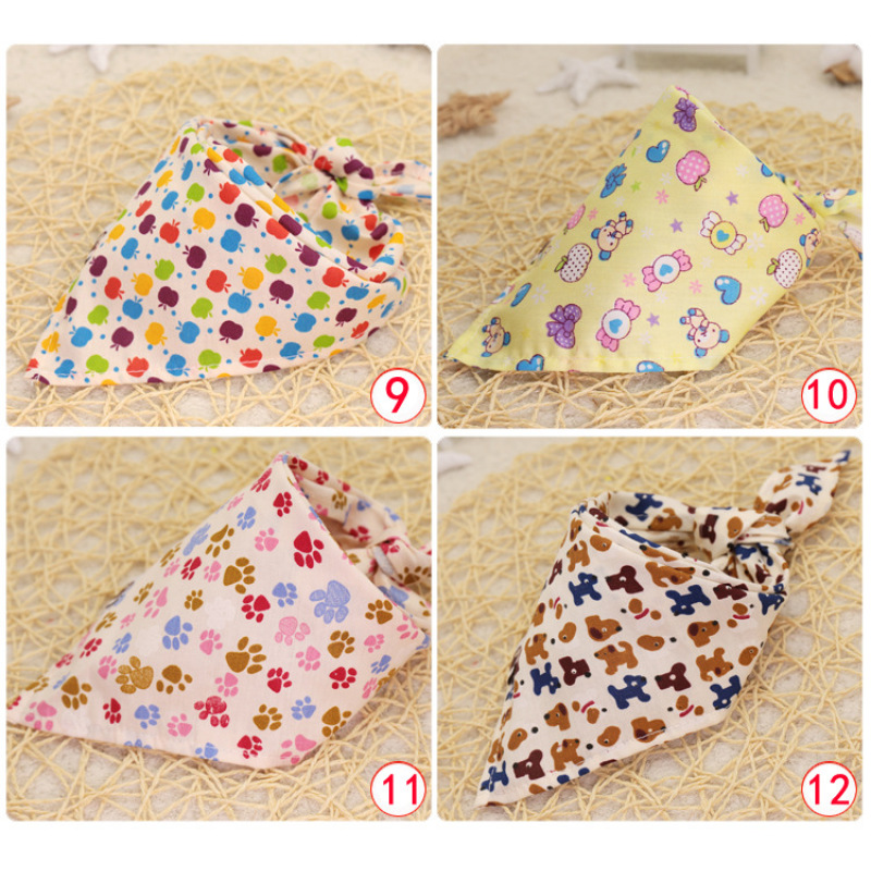 Manufacturer wholesale cotton design pet accessory dog bandanas