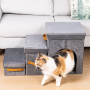 Manufacturer Wholesale Three Step Foldable Storage Cat Dog Stairs