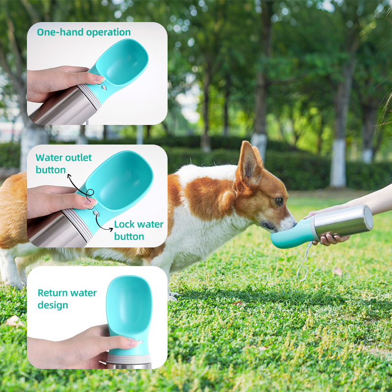 Wholesale Custom Logo Portable Stainless Steel Insulated Dog Pet Water Bottle